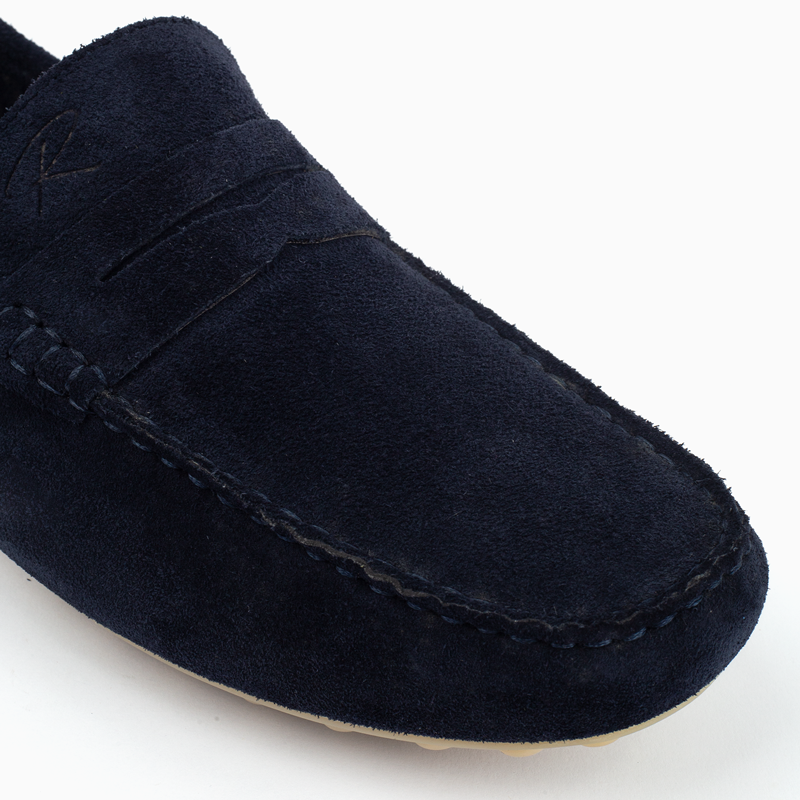 Robinson Signature Suede Moccasin-Navy