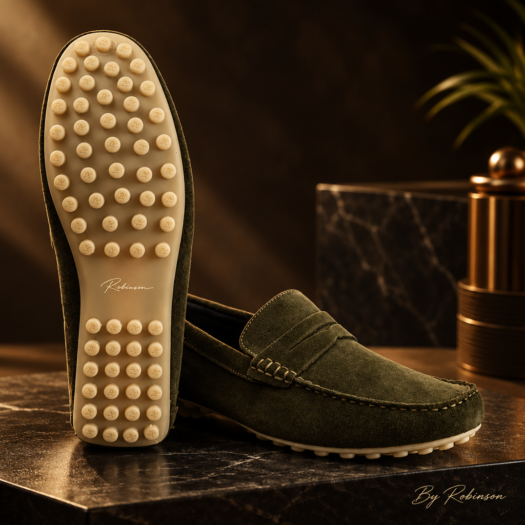 Robinson Signature Suede Moccasin-Olive