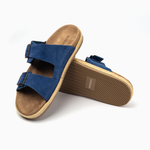 Robinson Milano Double Buckle Suede-Sky Blue