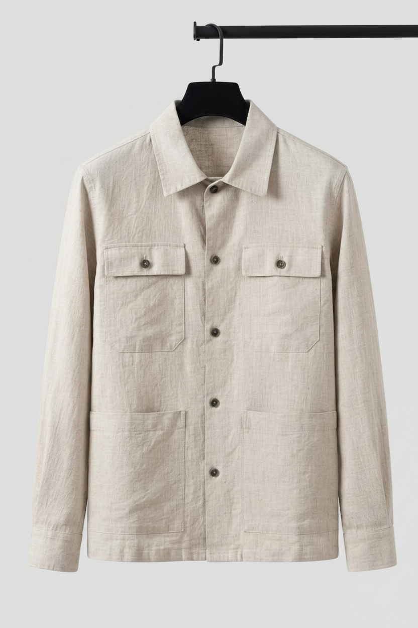 Natural Beige Linen Set -Shirt & Pants | Robinson
