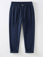 Navy Linen Set -Shirt & Pants | Robinson