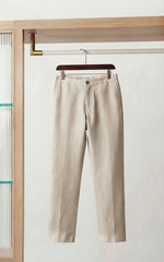 Relaxed Fit Linen Set - Beige