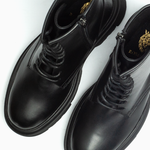 LEATHER lACE-UP BOOT WITH CHUNKY SOLE-LB