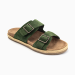 Robinson Milano Double Buckle Suede-Green