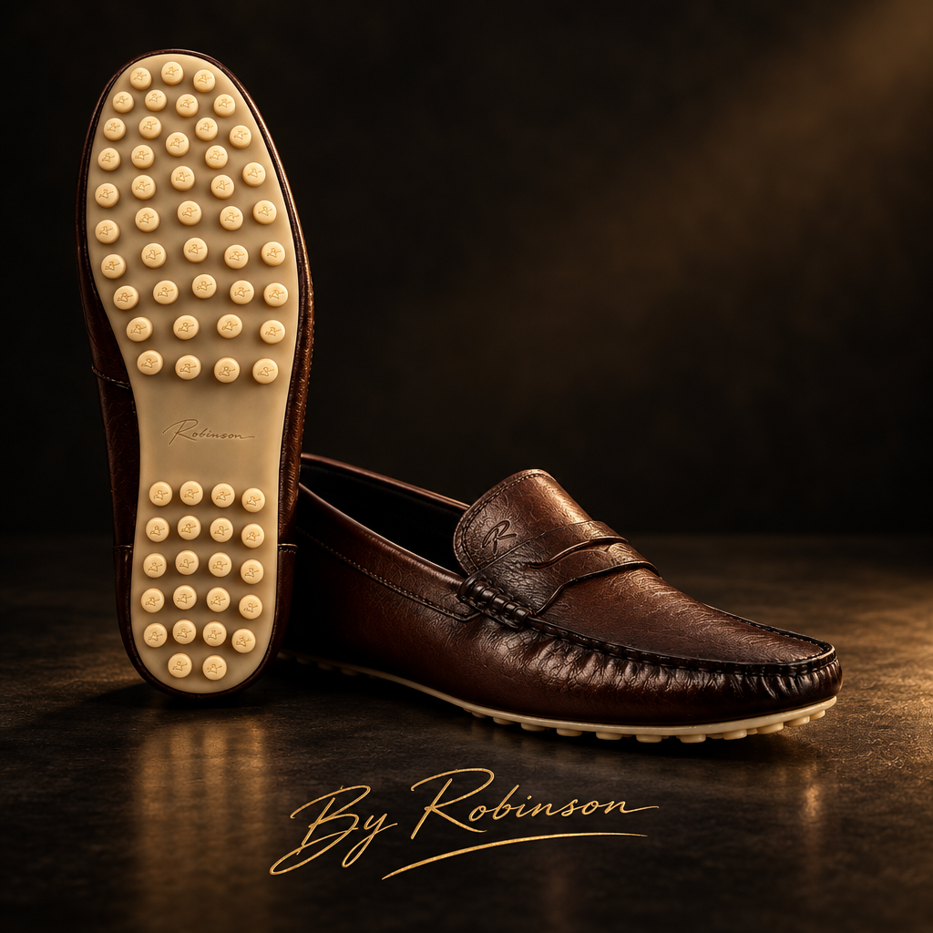 Robinson Signature Leather Moccasin-Coffe