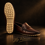 Robinson Signature Leather Moccasin-Coffe