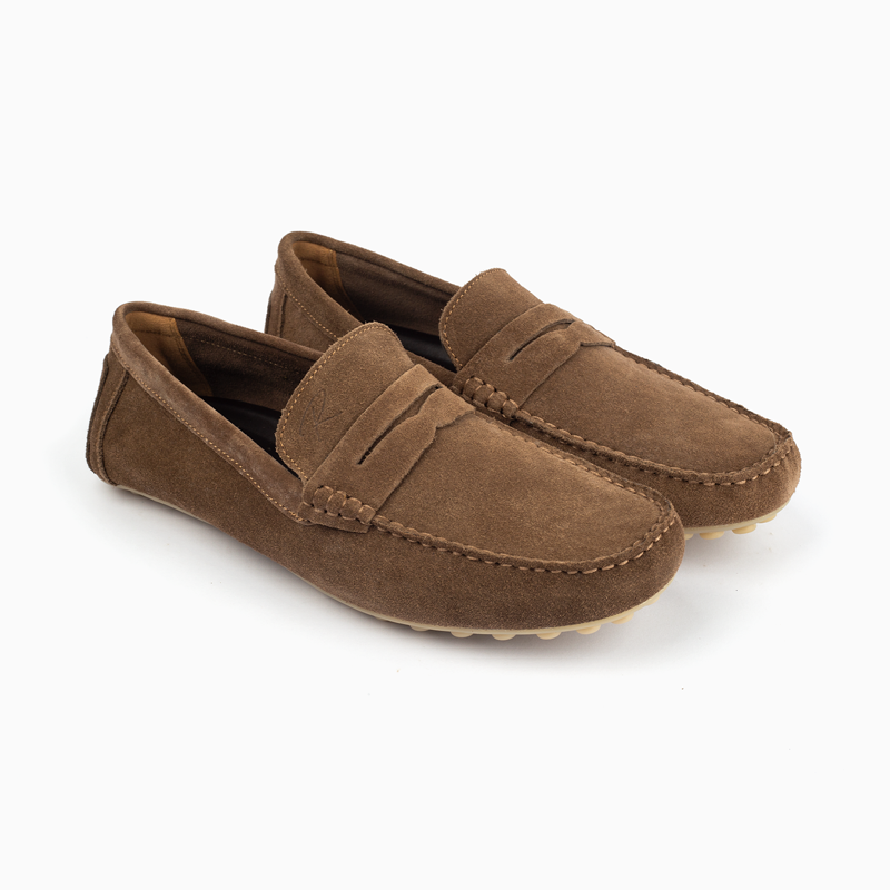 Robinson Signature Suede Moccasin-Camel