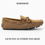 Suede leather mocassin with lace T8/Beige