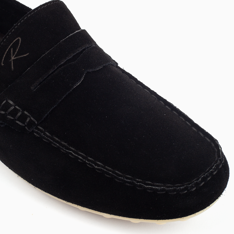 Robinson Signature Suede Moccasin-Black