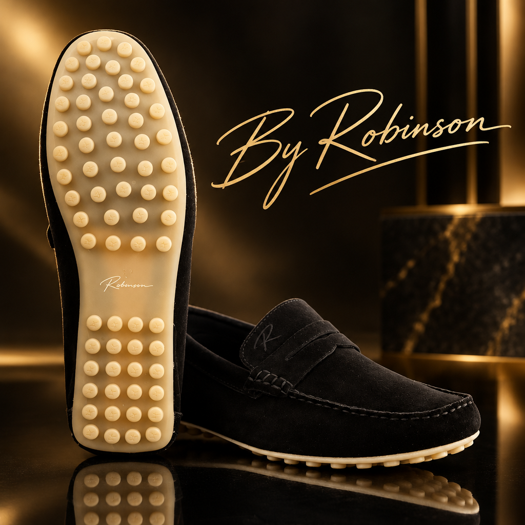 Robinson Signature Suede Moccasin-Black