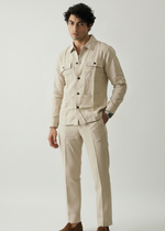 Natural Beige Linen Set -Shirt & Pants | Robinson