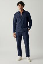 Navy Linen Set -Shirt & Pants | Robinson