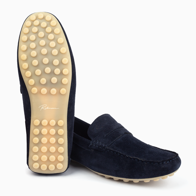 Robinson Signature Suede Moccasin-Navy
