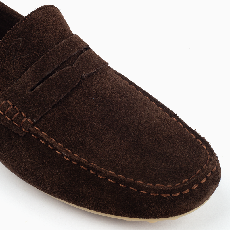 Robinson Signature Suede Moccasin-Coffe