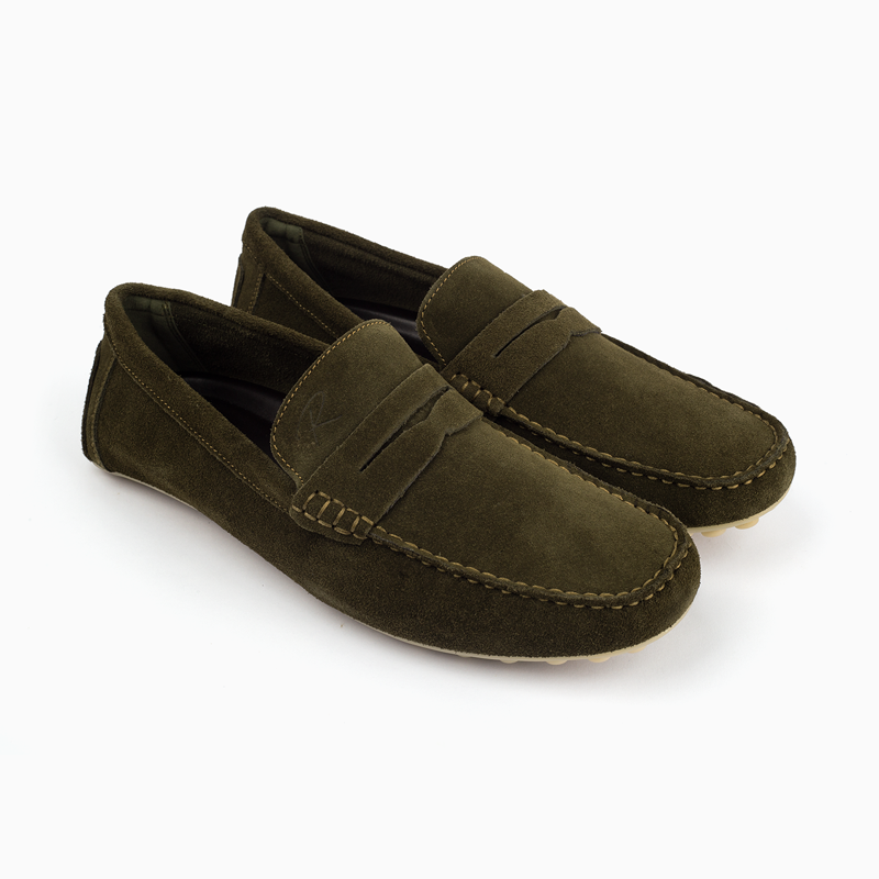 Robinson Signature Suede Moccasin-Olive