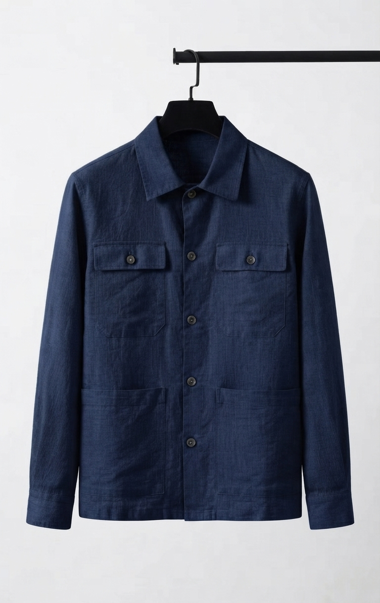Navy Linen Set -Shirt & Pants | Robinson