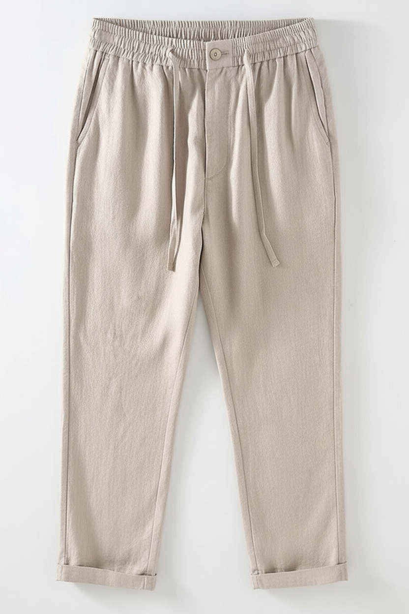 Natural Beige Linen Set -Shirt & Pants | Robinson