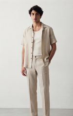 Relaxed Fit Linen Set - Beige