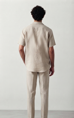 Relaxed Fit Linen Set - Beige