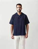 Robinson Relaxed Fit Denim Hooded T-Shirt.