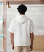 Robinson Relaxed Fit Linen Hooded T-Shirt-White