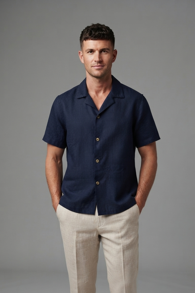 Navy Linen | Shirt