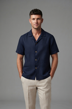 Navy Linen | Shirt