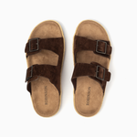 Robinson Milano Double Buckle Suede-Coffe