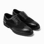 Contrast leather shoes 2079B