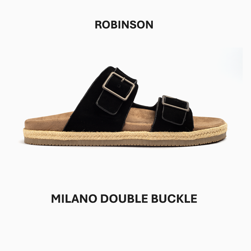 Robinson Milano Double Buckle Suede-B
