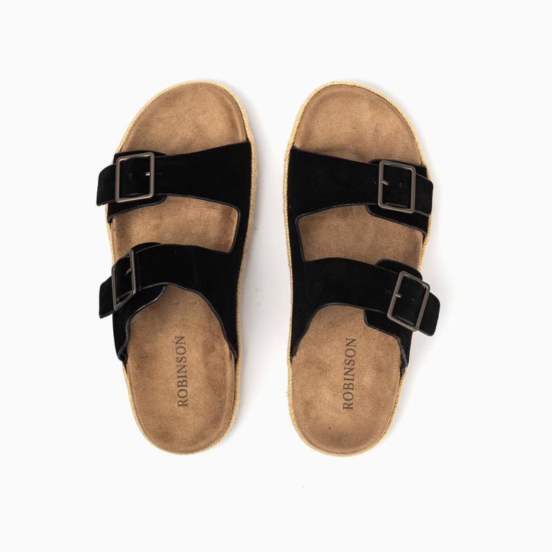Robinson Milano Double Buckle Suede-B