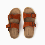 Robinson Milano Double Buckle Suede-Terracotta