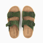 Robinson Milano Double Buckle Suede-Green