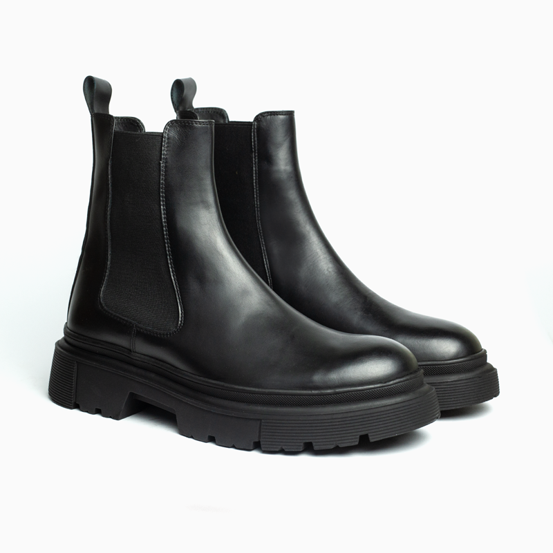 LEATHER CHELSEA BOOT WITH CHUNKY SOLE-CB