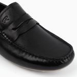 Robinson Signature Leather Moccasin-Black