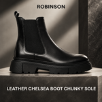LEATHER CHELSEA BOOT WITH CHUNKY SOLE-CB