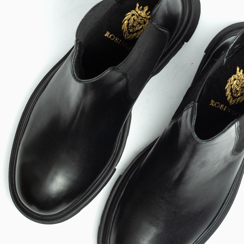LEATHER CHELSEA BOOT WITH CHUNKY SOLE-CB