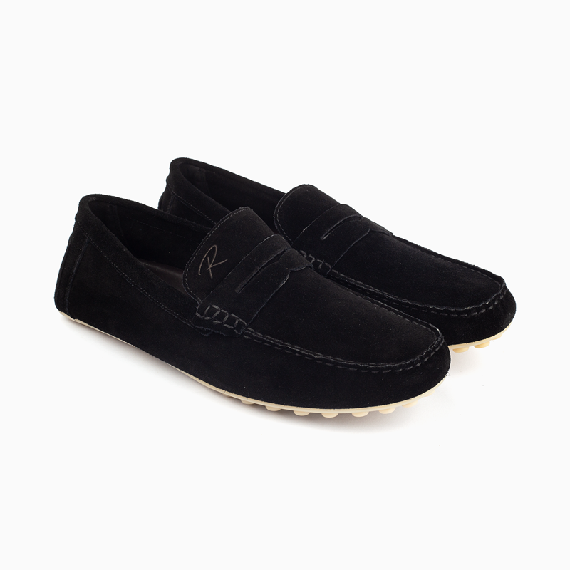 Robinson Signature Suede Moccasin-Black