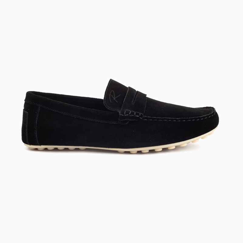 Robinson Signature Suede Moccasin-Black