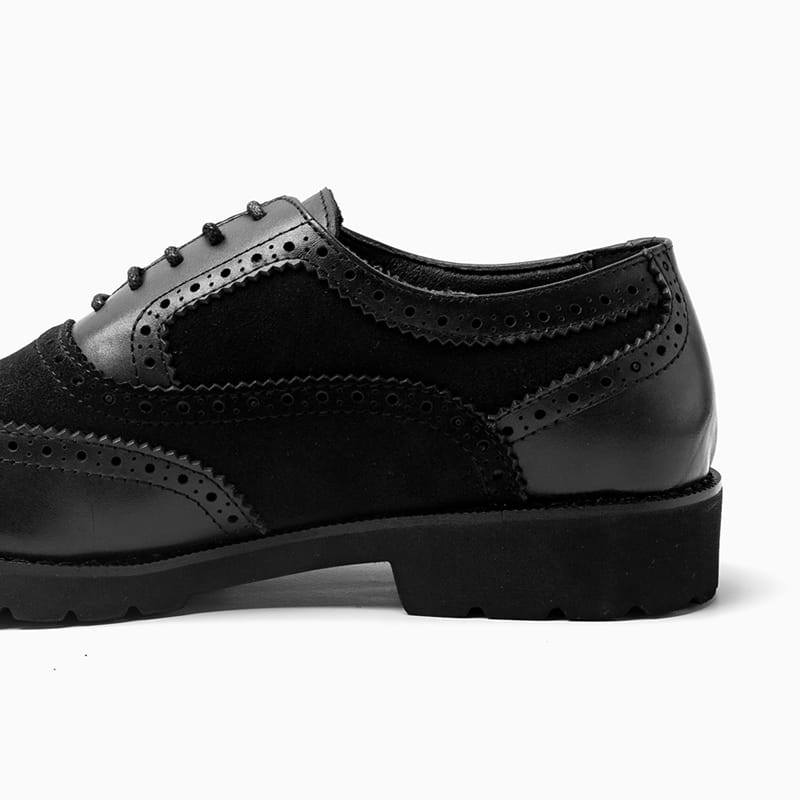 Contrast leather shoes 2079B