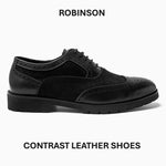 Contrast leather shoes 2079B