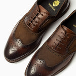 contrast leather shoes 2079C