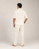 Relaxed Fit Linen Set - White
