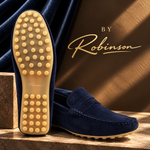 Robinson Signature Suede Moccasin-Navy